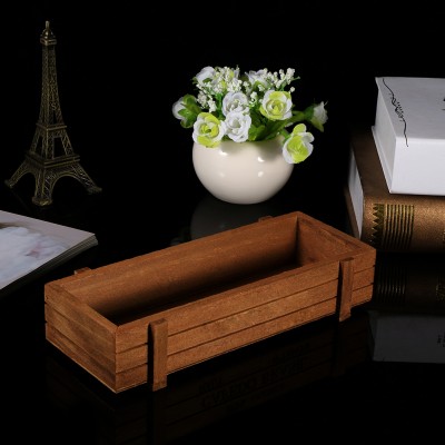 Wooden Planter Box, Herb Flower Succulent Planter Box Home Garden Rectangle Storage box   